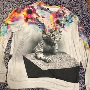 Trippy pullover sweater